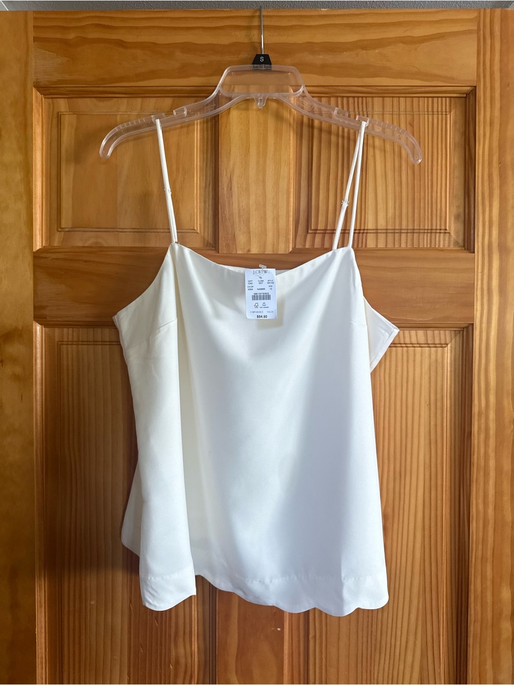 J. Crew Ivory Spaghetti-Strap Satin Cami